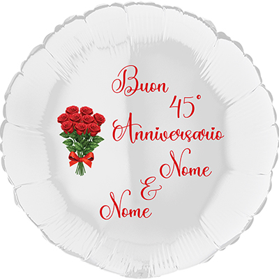 Palloncino Personalizzato 45cm/18 50° Anniversario di Matrimonio ⋆ Cherry  Balloon Shop